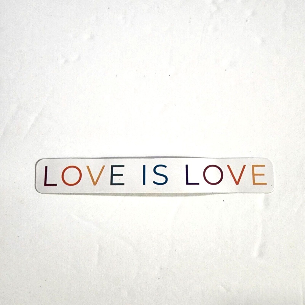 LOVE IS LOVE gay pride rainbow sticker LGBTQ+ New